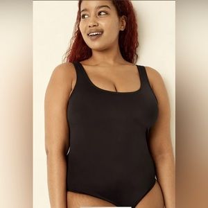 Women’s Victoria Secret Pink Black One Piece Scoop Swimsuit X-LARGE